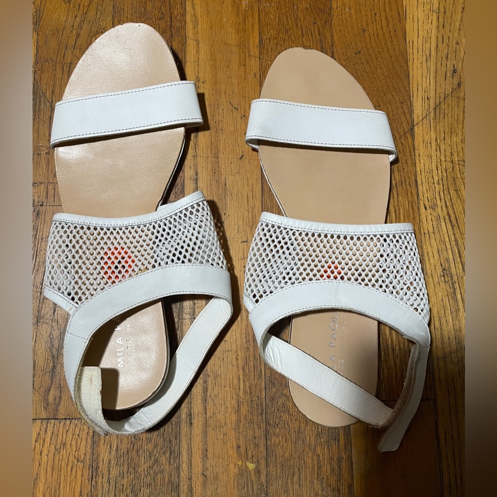 Mia Paoli Sandals White Size 9 1/2